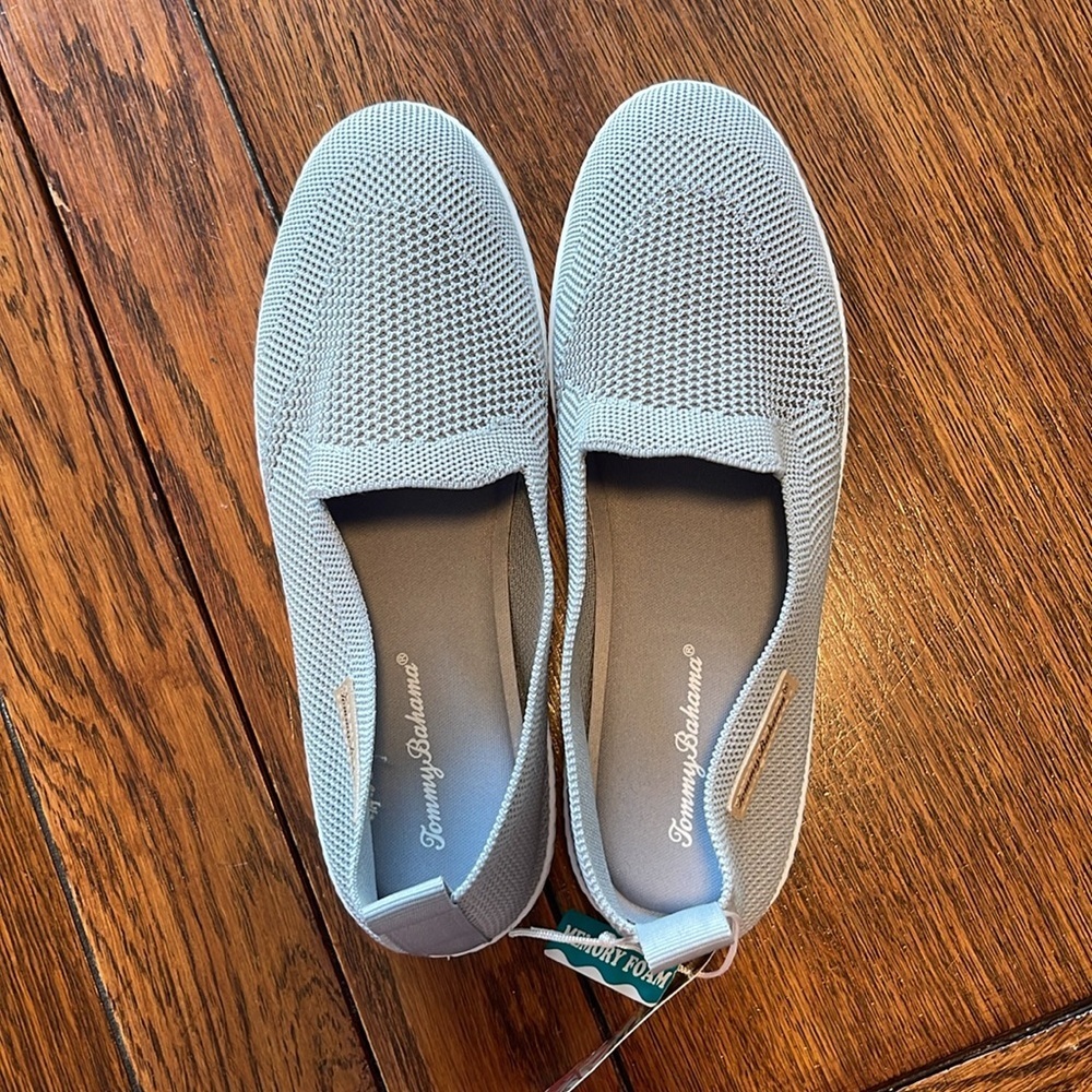 Tommy Bahama Light Gray Slip-On Loafers - Picture 3 of 8
